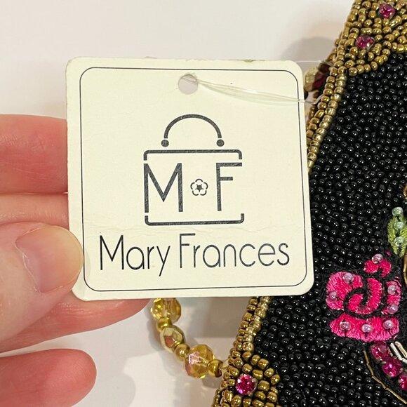 Mary Frances Queen Of Everything Beaded Crossbody Phone Bag NWT Clutch - Picture 4 of 5
